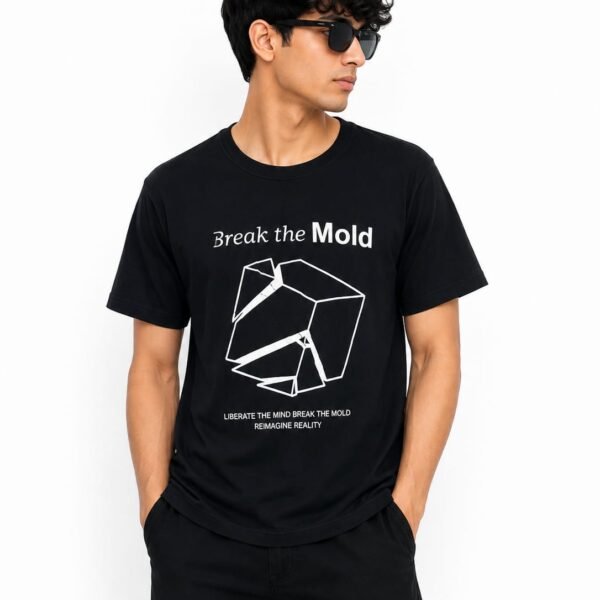M.T.C "Break the Mold" Graphic Printed Black T-Shirt
