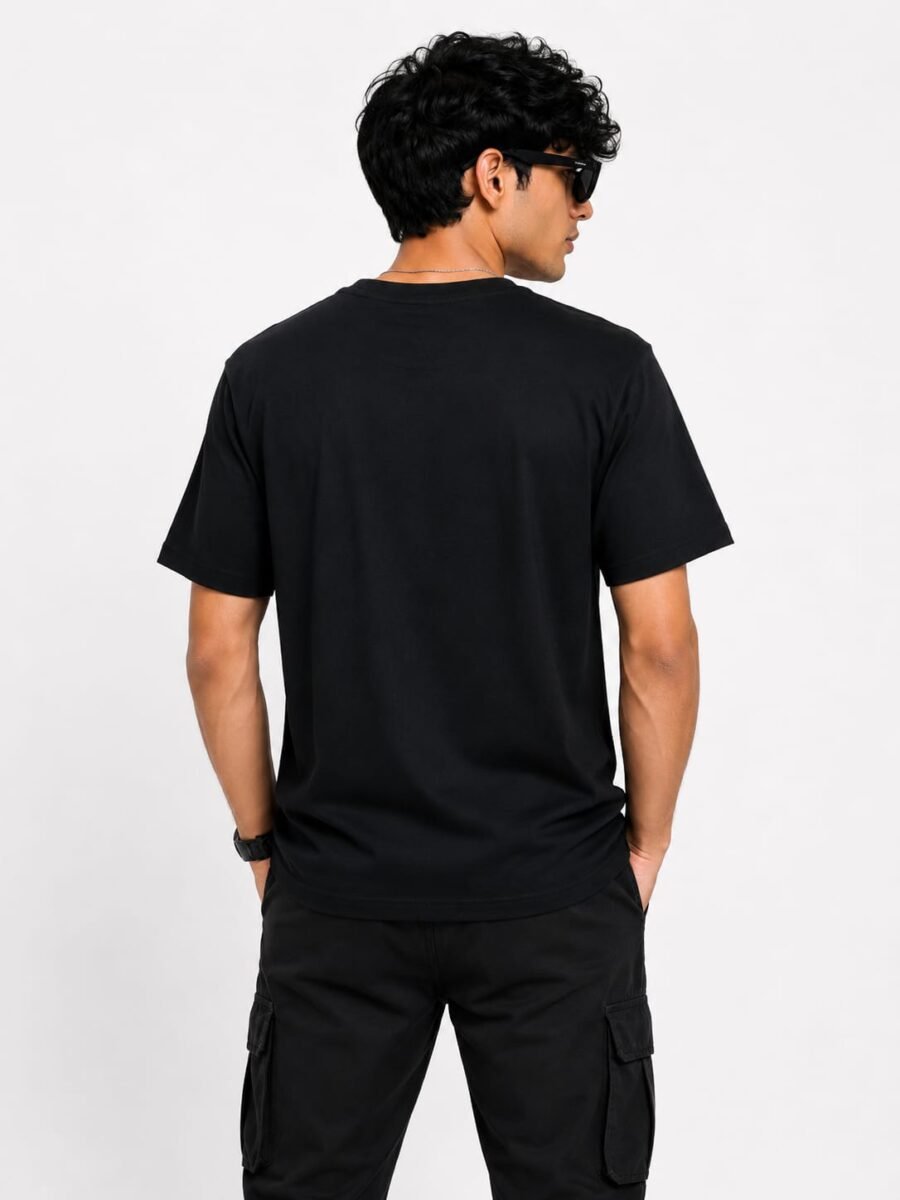 "Stay Positive" Graphic Printed Black T-Shirt - Premium Casual Wear - Image 2
