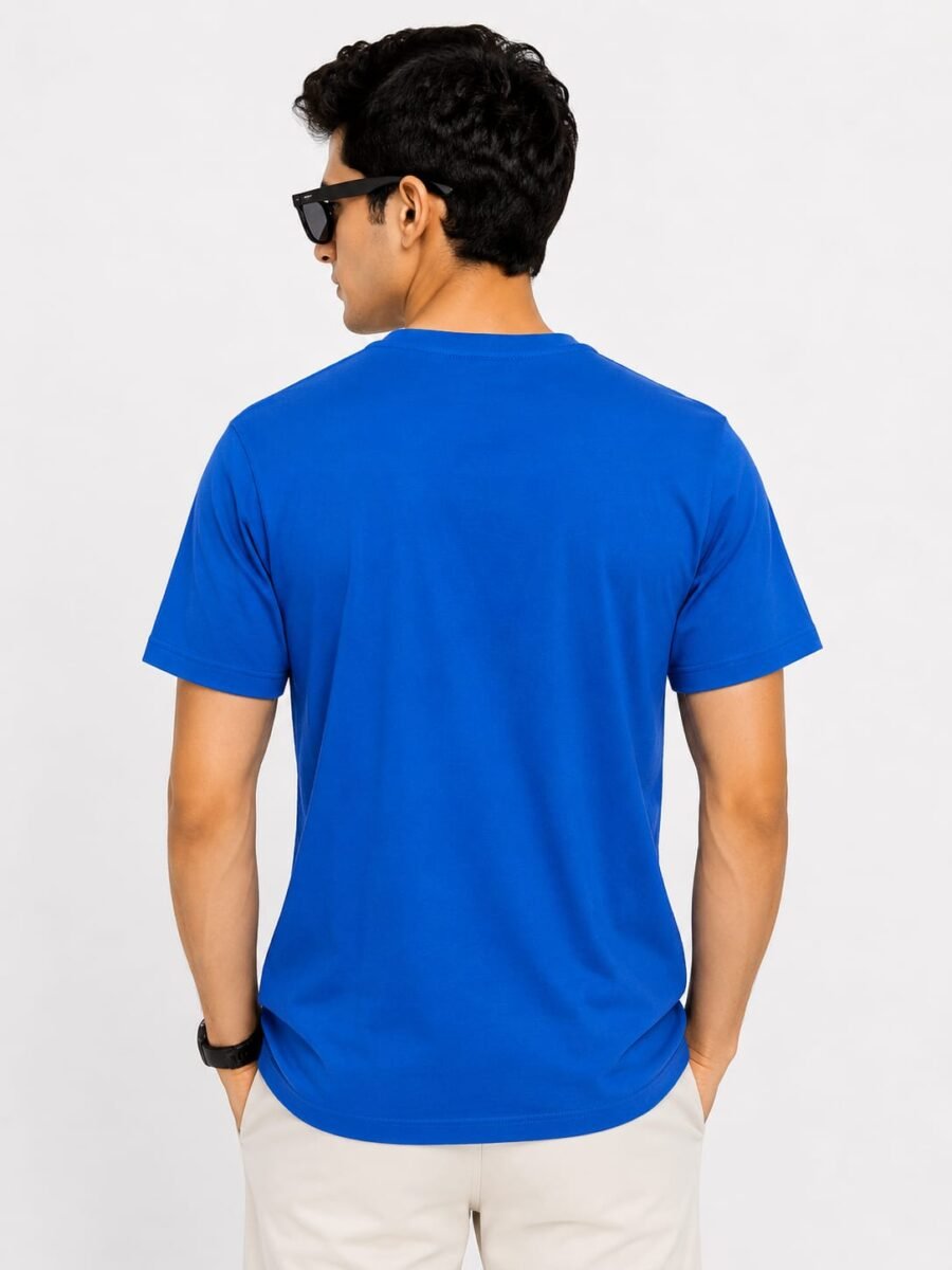 "VIBE" Graphic Printed Royal Blue T-Shirt - Premium Casual Wear - Image 2