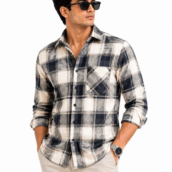 Premium Checkered Casual Full-Sleeve Shirt