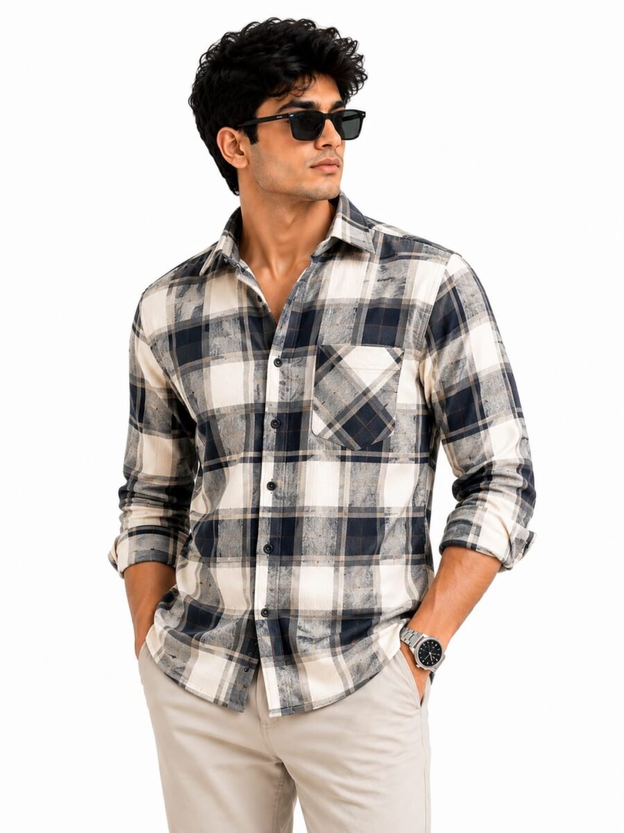 Premium Checkered Casual Full-Sleeve Shirt